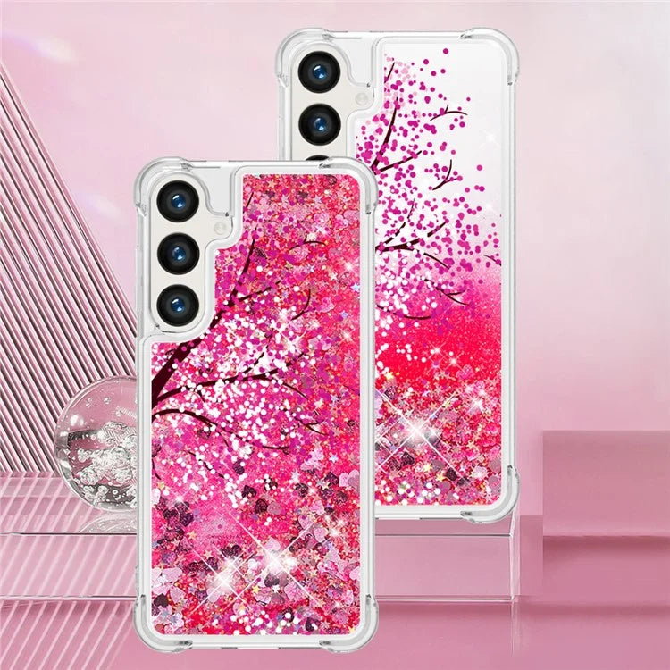 YB Quicksand Series-2 for Samsung Galaxy S24+ Case Liquid Glitter Pattern TPU Cover
