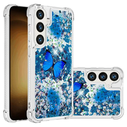 YB Quicksand Series-2 for Samsung Galaxy S24+ Case Liquid Glitter Pattern TPU Cover