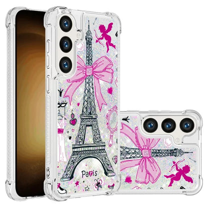YB Quicksand Series-2 for Samsung Galaxy S24+ Case Liquid Glitter Pattern TPU Cover