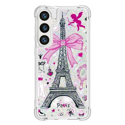 YB Quicksand Series-2 for Samsung Galaxy S24+ Case Liquid Glitter Pattern TPU Cover