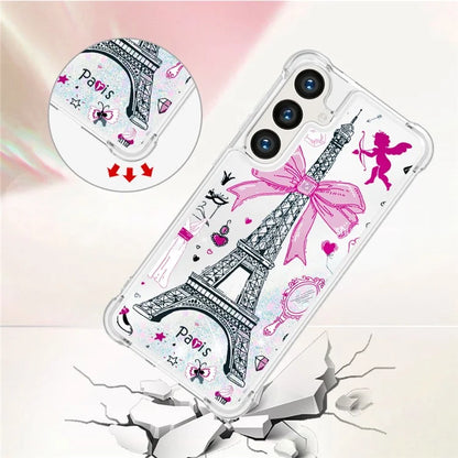 YB Quicksand Series-2 for Samsung Galaxy S24+ Case Liquid Glitter Pattern TPU Cover