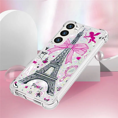YB Quicksand Series-2 for Samsung Galaxy S24+ Case Liquid Glitter Pattern TPU Cover