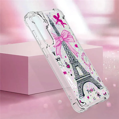 YB Quicksand Series-2 for Samsung Galaxy S24+ Case Liquid Glitter Pattern TPU Cover