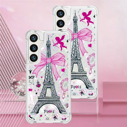 YB Quicksand Series-2 for Samsung Galaxy S24+ Case Liquid Glitter Pattern TPU Cover