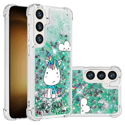 YB Quicksand Series-2 for Samsung Galaxy S24+ Case Liquid Glitter Pattern TPU Cover