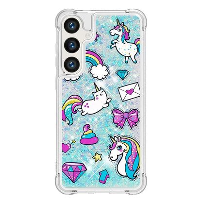 YB Quicksand Series-2 for Samsung Galaxy S24+ Case Liquid Glitter Pattern TPU Cover