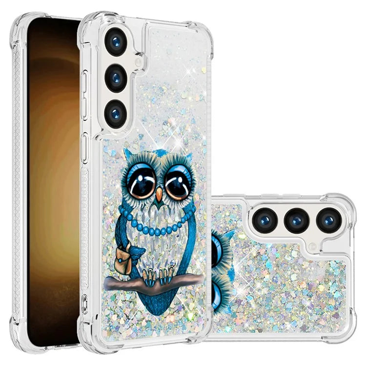 YB Quicksand Series-2 for Samsung Galaxy S24+ Case Liquid Glitter Pattern TPU Cover