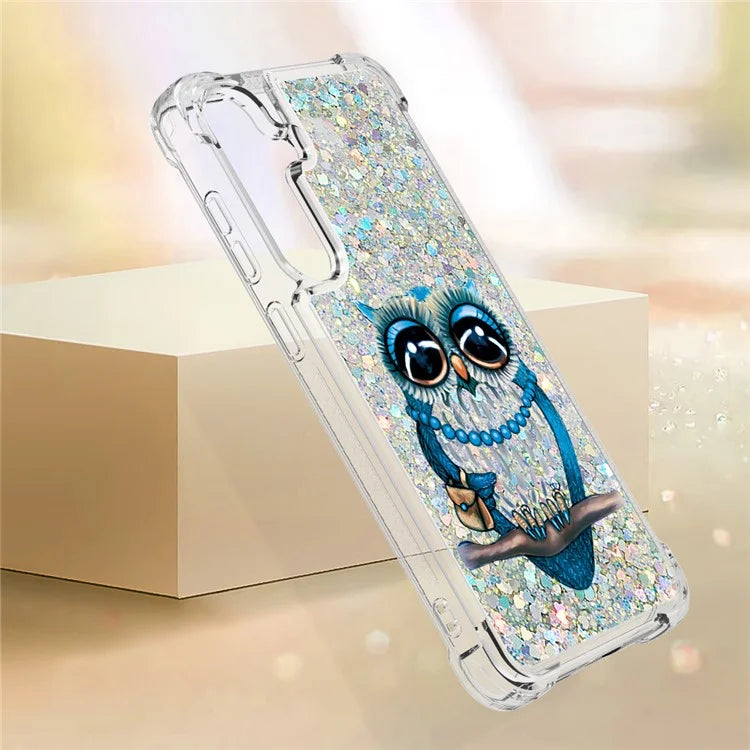 YB Quicksand Series-2 for Samsung Galaxy S24+ Case Liquid Glitter Pattern TPU Cover