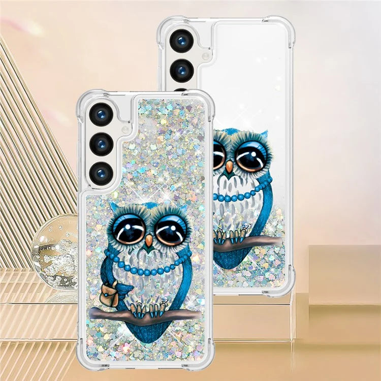 YB Quicksand Series-2 for Samsung Galaxy S24+ Case Liquid Glitter Pattern TPU Cover
