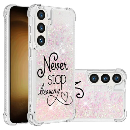 YB Quicksand Series-2 for Samsung Galaxy S24+ Case Liquid Glitter Pattern TPU Cover