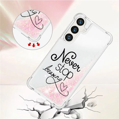 YB Quicksand Series-2 for Samsung Galaxy S24+ Case Liquid Glitter Pattern TPU Cover