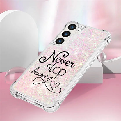 YB Quicksand Series-2 for Samsung Galaxy S24+ Case Liquid Glitter Pattern TPU Cover