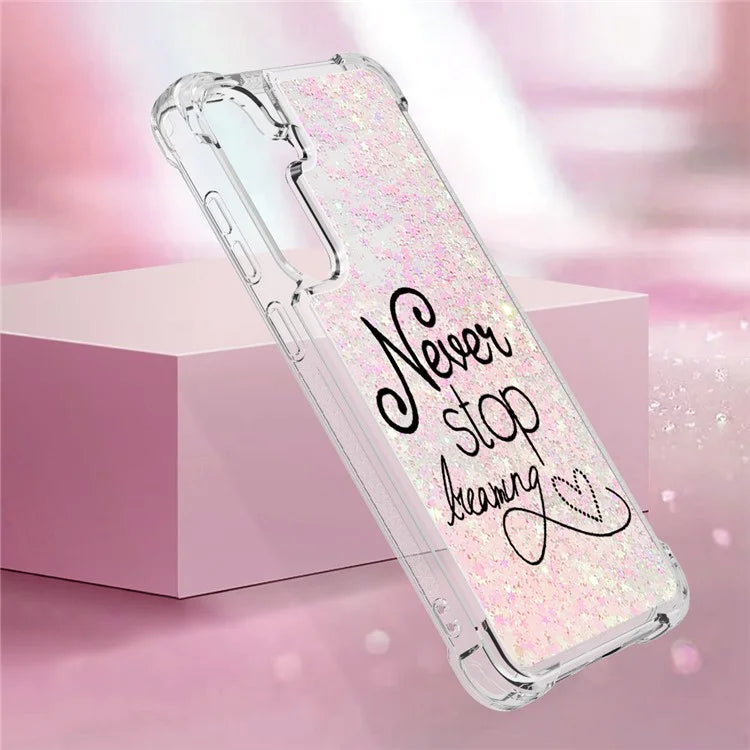 YB Quicksand Series-2 for Samsung Galaxy S24+ Case Liquid Glitter Pattern TPU Cover