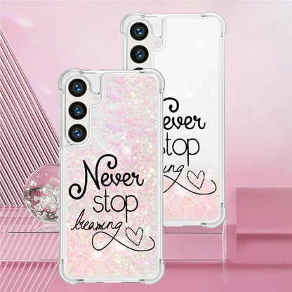 YB Quicksand Series-2 for Samsung Galaxy S24+ Case Liquid Glitter Pattern TPU Cover