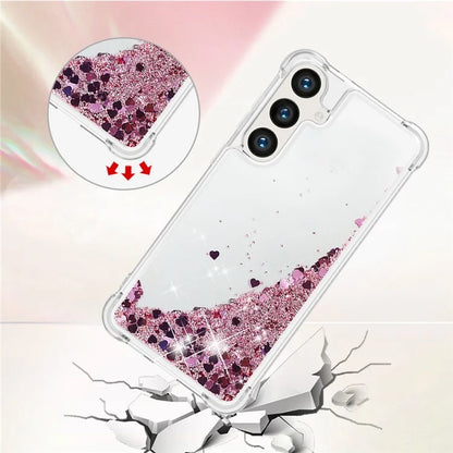 YB Quicksand Series-1 for Samsung Galaxy S24 Case Liquid Glitter Sequins TPU Cover