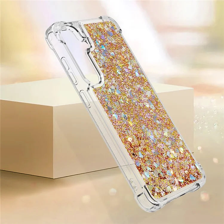YB Quicksand Series-1 for Samsung Galaxy S24 Case Liquid Glitter Sequins TPU Cover