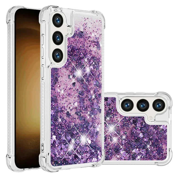 YB Quicksand Series-1 for Samsung Galaxy S24 Case Liquid Glitter Sequins TPU Cover
