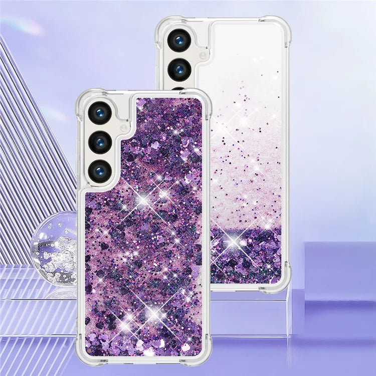 YB Quicksand Series-1 for Samsung Galaxy S24 Case Liquid Glitter Sequins TPU Cover