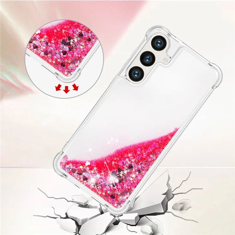 YB Quicksand Series-1 for Samsung Galaxy S24 Case Liquid Glitter Sequins TPU Cover
