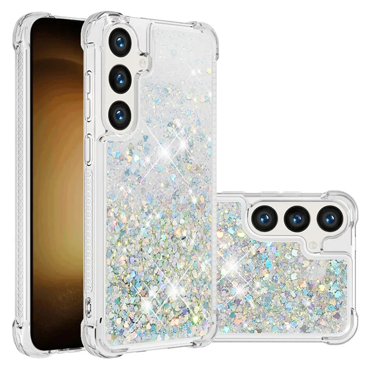 YB Quicksand Series-1 for Samsung Galaxy S24 Case Liquid Glitter Sequins TPU Cover