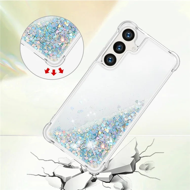 YB Quicksand Series-1 for Samsung Galaxy S24 Case Liquid Glitter Sequins TPU Cover