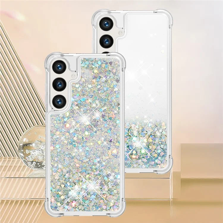 YB Quicksand Series-1 for Samsung Galaxy S24 Case Liquid Glitter Sequins TPU Cover