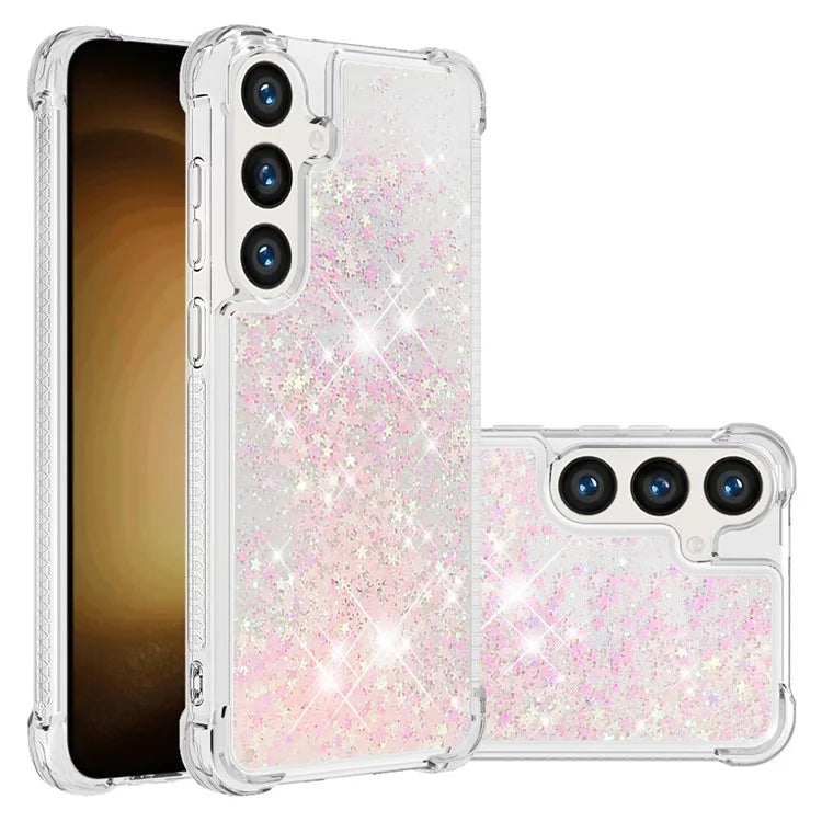 YB Quicksand Series-1 for Samsung Galaxy S24 Case Liquid Glitter Sequins TPU Cover
