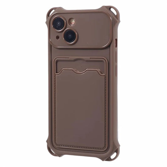 HRX Series for iPhone 13 Case Anti-drop TPU Phone Cover with Card Slot (Precise Cutout)