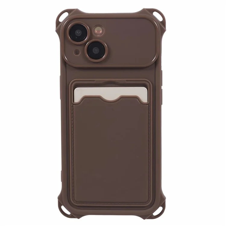 HRX Series for iPhone 13 Case Anti-drop TPU Phone Cover with Card Slot (Precise Cutout)