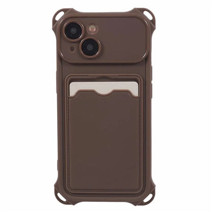 HRX Series for iPhone 13 Case Anti-drop TPU Phone Cover with Card Slot (Precise Cutout)