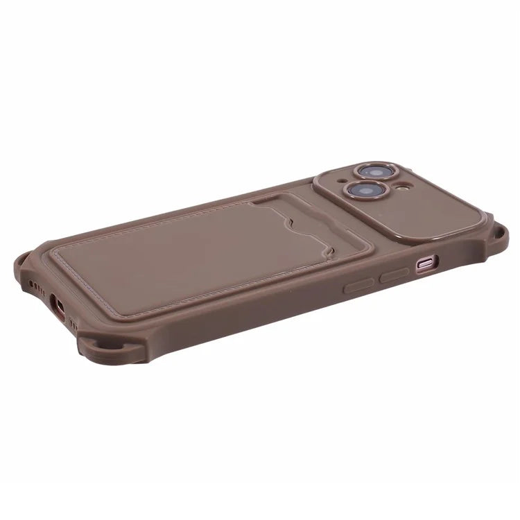 HRX Series for iPhone 13 Case Anti-drop TPU Phone Cover with Card Slot (Precise Cutout)
