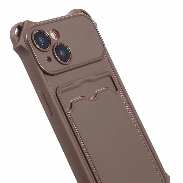 HRX Series for iPhone 13 Case Anti-drop TPU Phone Cover with Card Slot (Precise Cutout)