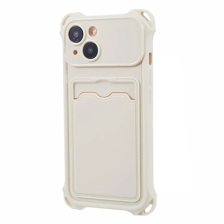 HRX Series for iPhone 13 Case Anti-drop TPU Phone Cover with Card Slot (Precise Cutout)