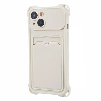 HRX Series for iPhone 13 Case Anti-drop TPU Phone Cover with Card Slot (Precise Cutout)