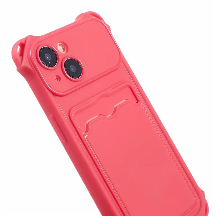 HRX Series for iPhone 13 Case Anti-drop TPU Phone Cover with Card Slot (Precise Cutout)