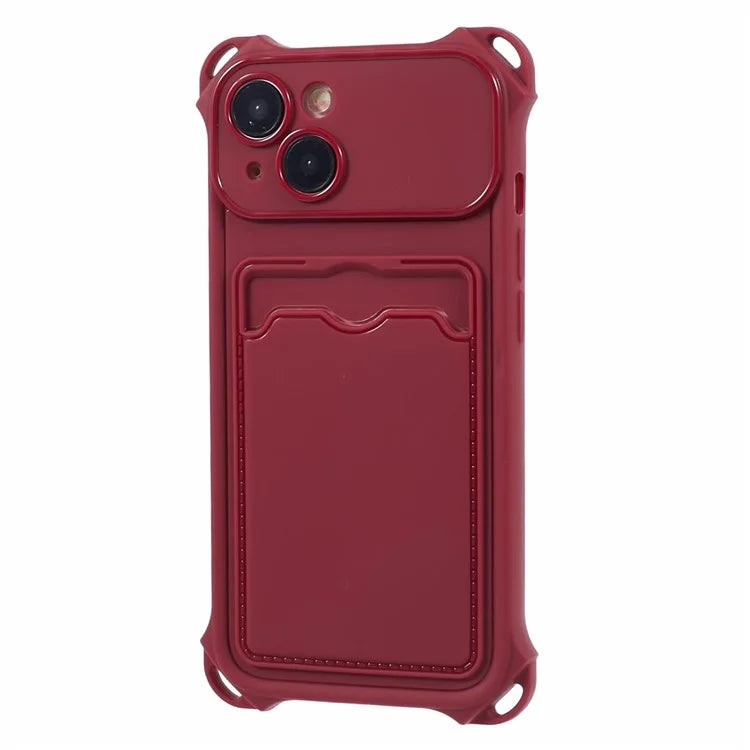 HRX Series for iPhone 13 Case Anti-drop TPU Phone Cover with Card Slot (Precise Cutout)