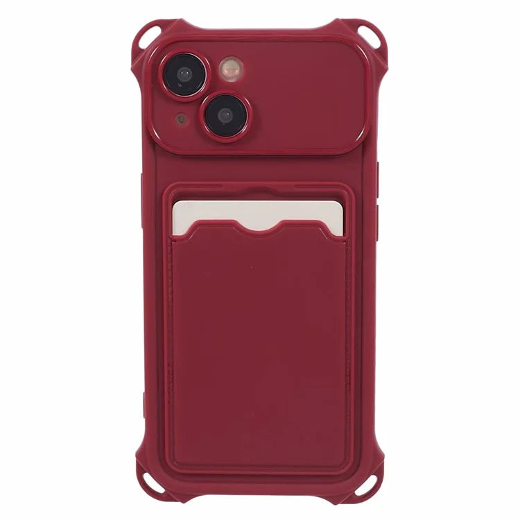 HRX Series for iPhone 13 Case Anti-drop TPU Phone Cover with Card Slot (Precise Cutout)