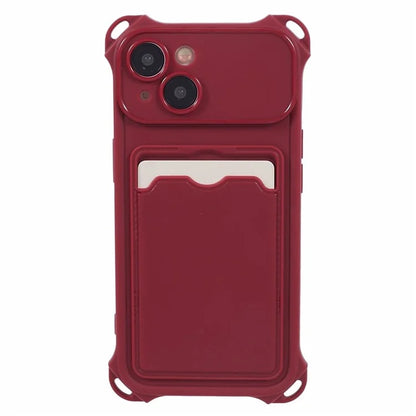 HRX Series for iPhone 13 Case Anti-drop TPU Phone Cover with Card Slot (Precise Cutout)