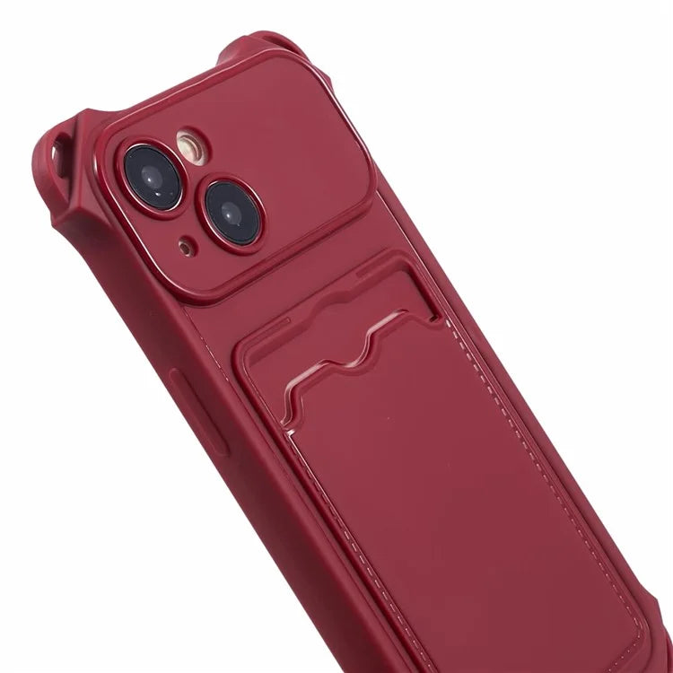 HRX Series for iPhone 13 Case Anti-drop TPU Phone Cover with Card Slot (Precise Cutout)