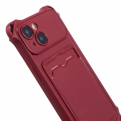 HRX Series for iPhone 13 Case Anti-drop TPU Phone Cover with Card Slot (Precise Cutout)