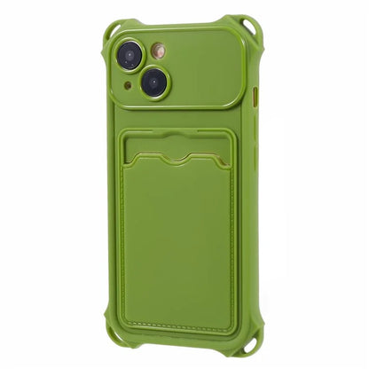 HRX Series for iPhone 13 Case Anti-drop TPU Phone Cover with Card Slot (Precise Cutout)