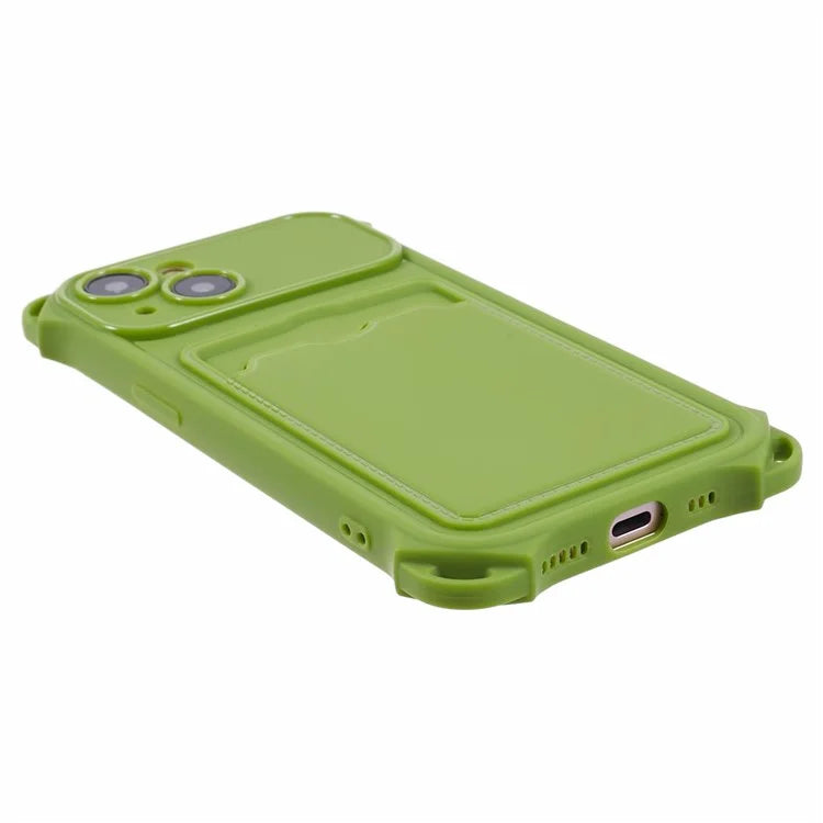 HRX Series for iPhone 13 Case Anti-drop TPU Phone Cover with Card Slot (Precise Cutout)