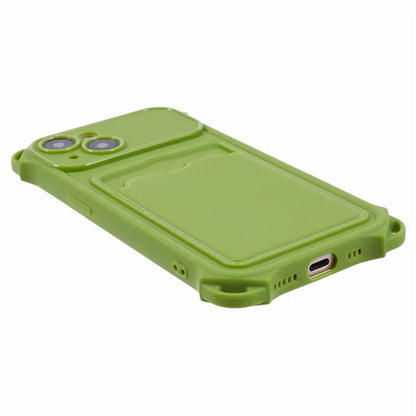 HRX Series for iPhone 13 Case Anti-drop TPU Phone Cover with Card Slot (Precise Cutout)