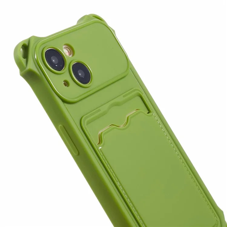 HRX Series for iPhone 13 Case Anti-drop TPU Phone Cover with Card Slot (Precise Cutout)