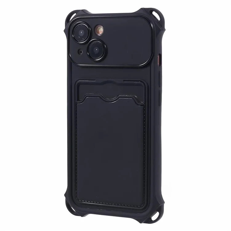 HRX Series for iPhone 13 Case Anti-drop TPU Phone Cover with Card Slot (Precise Cutout)