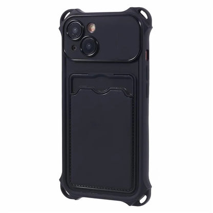 HRX Series for iPhone 13 Case Anti-drop TPU Phone Cover with Card Slot (Precise Cutout)