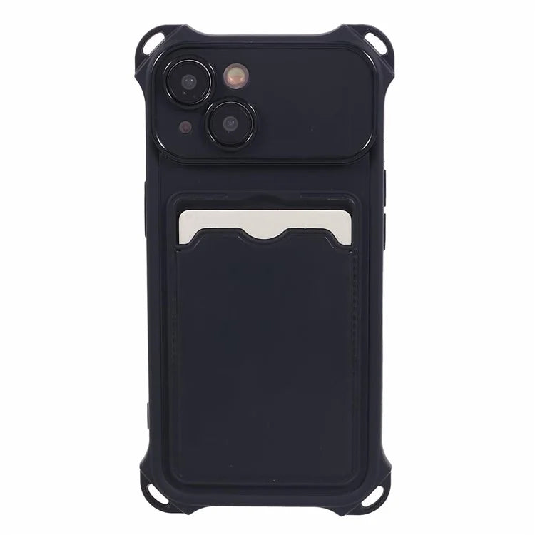 HRX Series for iPhone 13 Case Anti-drop TPU Phone Cover with Card Slot (Precise Cutout)