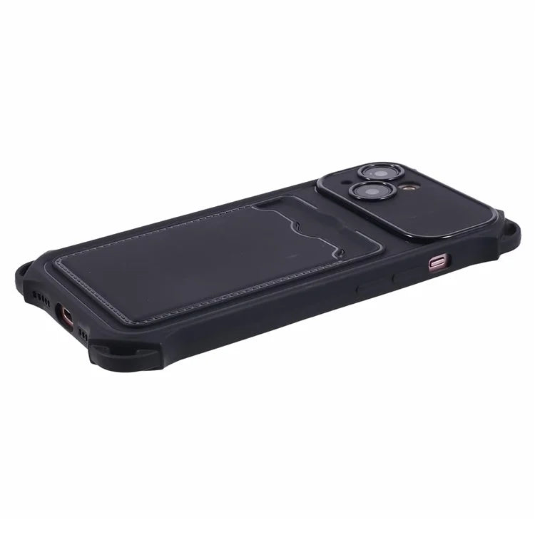 HRX Series for iPhone 13 Case Anti-drop TPU Phone Cover with Card Slot (Precise Cutout)