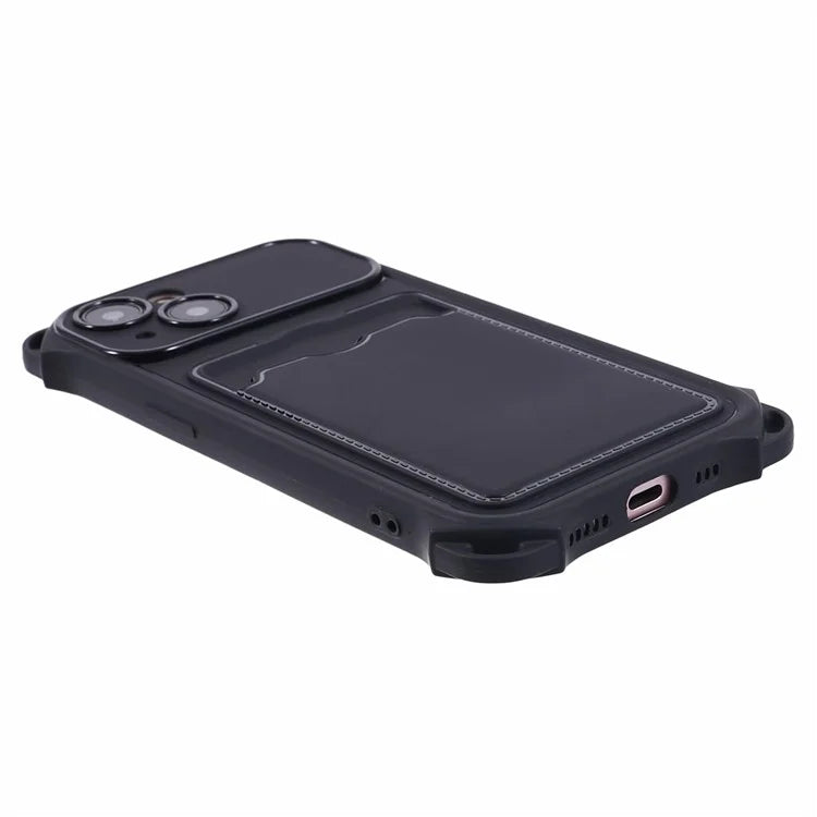 HRX Series for iPhone 13 Case Anti-drop TPU Phone Cover with Card Slot (Precise Cutout)