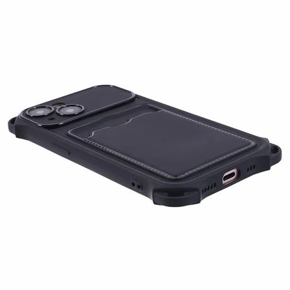 HRX Series for iPhone 13 Case Anti-drop TPU Phone Cover with Card Slot (Precise Cutout)